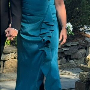 Adrianna Papell Teal Evening Dress
